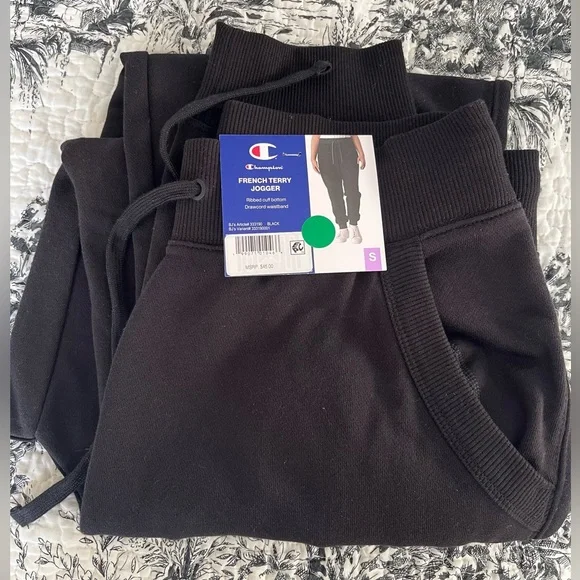 Champion Black French Terry Joggers - Picture 1 of 2